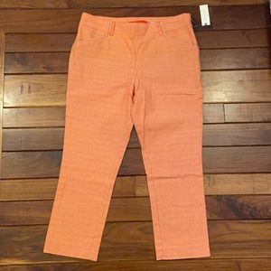 NWT Anthropologie Cartonnier Charlie Crop Trouser Orange Stripe 10